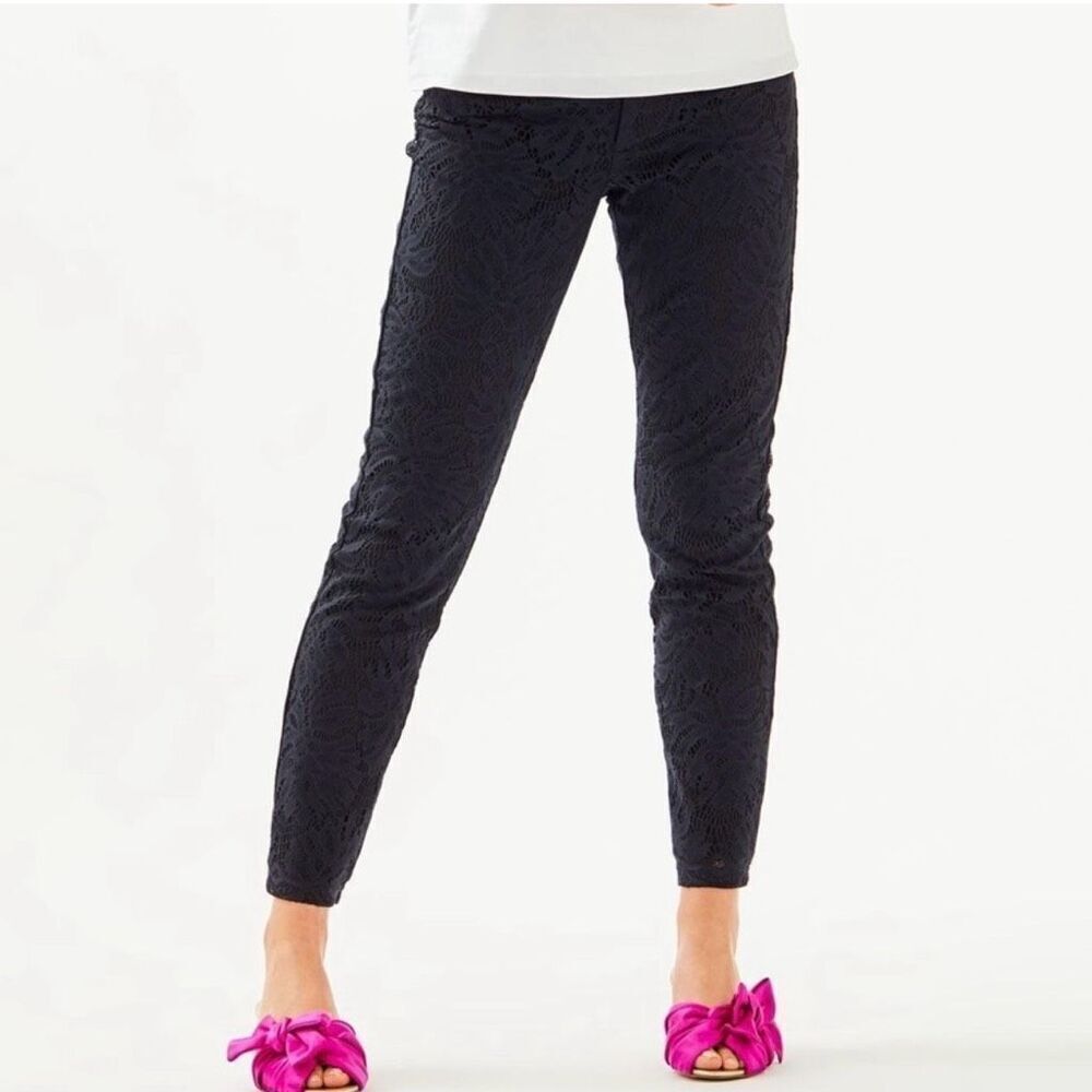 Lilly Pulitzer size 0 Kelly Onyx Lace Skinny Pants
